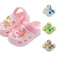 thumbnail image 1 of Krdevn Cartoon Decorated Wearable Clogs Round Toe Flat Heel Casual Sandals (Toddler, Big Girls),8.5-9 Years, 1 of 9