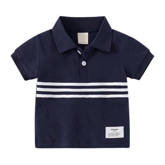Krdevn Casual Color Block Short Sleeve Polo Shirt for Kids (Toddler, Little Boys),4-5 Years