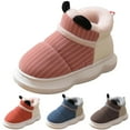 thumbnail image 1 of Krdevn Children Slippers Fashionable Cute Ear Decoration Thickened Warmth Comfortable Indoor and Outdoor Shoes,Toddler Girl Shoes,Boys Shoes,Size:1.5, 1 of 6
