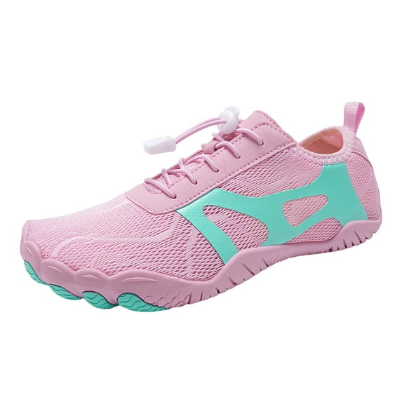 Krdevn Couple Water Sports Shoes - Non- Beach Swim Shoes for Men Women Outdoor Wading Diving Riding Fitness,Color:X3 Pink,Size:8.5