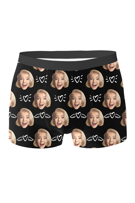 DIY Custom with Face Custom for Men Customized for Boyfriend Custom Underwear,XXL