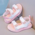 thumbnail image 1 of Krdevn Double Strap Open Toe Sandals, Flat Heel, Hook and Loop Closure for Summer Outdoor Activities (Little Girls, Big Girls),14, 1 of 8
