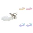 thumbnail image 1 of Krdevn Flat Heel Closed Round Toe Ankle Strap Glitter Detailed Jelly Casual Beach Sandals (Little Girls,Big Girls),8-9 Years, 1 of 6