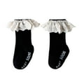thumbnail image 1 of Krdevn Fuzzy Socks,Toddler Mid Calf Socks with Ruffle Edge for Autumn Baby Walking Socks for Girls,Size:1-2 Years, 1 of 3