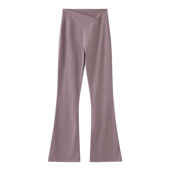 Krdevn Girl's Leggings High Waisted Flare Pants Yoga Bootcut Pants Solid Color Full Length Bell Bottoms,10-12 Years