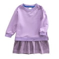 thumbnail image 1 of Krdevn Girl's Solid Color Dress Sweater Cute Casual Dress,3-4 Years, 1 of 2