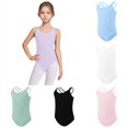 thumbnail image 1 of Krdevn Girls Ballet Dance Leotard, Solid Color Sleeveless Gymnastics Bodysuit for 2-14Y Kids,Light Purple, 1 of 7
