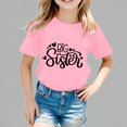 thumbnail image 1 of Krdevn Girls "Big Sister" Graphic Print Short Sleeve T-Shirt Casual Soft Crew Neck Summer Tee for Kids,10-11 Years, 1 of 4