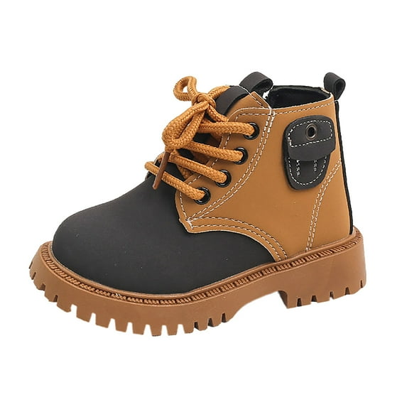 Krdevn Girls Boots - Boys and Girls Mesh Shoes Mesh Lace Boots Non Breathable Boots -Toddler Boots,Cowgirl Boots,Color:Black,Size:6