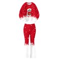 thumbnail image 1 of Krdevn Girls Christmas Outfit 2 Piece Long Sleeve Crew Neck Sweatshirt and Flared Bell Bottom Pants Set Toddler Little Kids Holiday Casual Clothing, 1 of 5