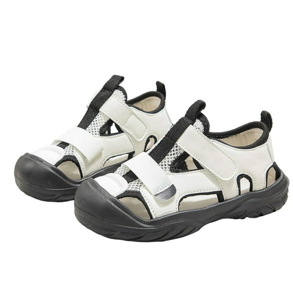 Krdevn Girls' Closed-Toe Sports Sandals, Breathable Mesh Outdoor Shoes, Lightweight & Durable Sneakers for Everyday Play & Hiking,11-11.5 Years