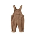 thumbnail image 1 of Krdevn Girls Corduroy Romper Jumpsuit for Toddlers and Soft Casual Overalls Playwear Outfit with Adjustable Straps and Pockets,0-6 Months, 1 of 4