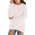 thumbnail image 1 of Krdevn Girls Cozy Autumn Sweater Loose Fit Pullover Soft Fuzzy Plush Long Sleeve Top Cute Casual Warm Everyday Outfit,9-10 Years, 1 of 5
