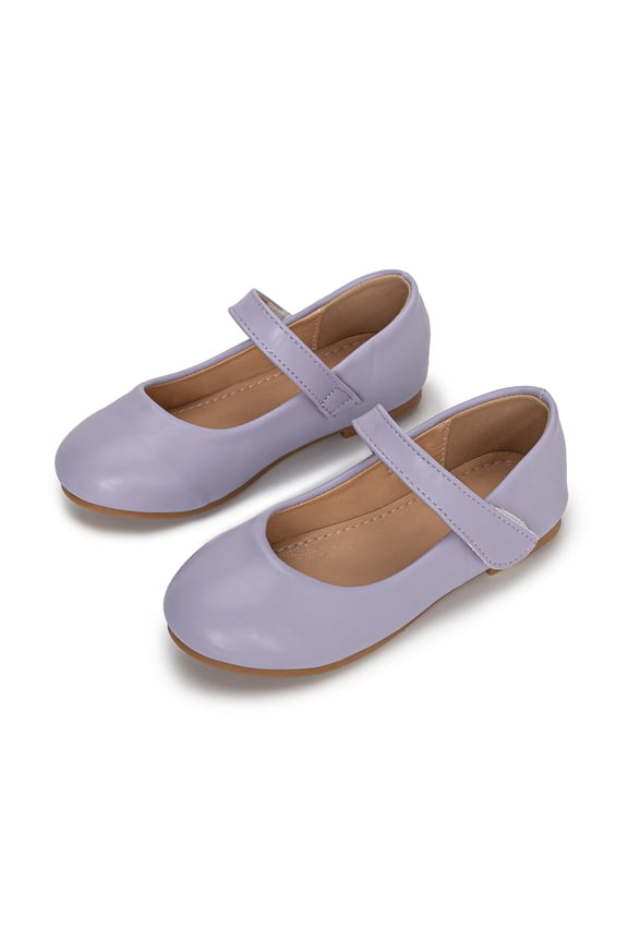 Girls Dress Shoes - Metallic Satin Mary Jane Flat Sole Comfortable Stylish Footwear for Weddings Birthday Parties Campus Evening Events,3.5-4 Years