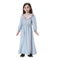 thumbnail image 1 of Krdevn Girls Ethnic Abaya Dress - Elegant Long Sleeve Maxi with V-Neck, Ruffle Detail Modest Party Wear for Teen,3-4 Years, 1 of 7