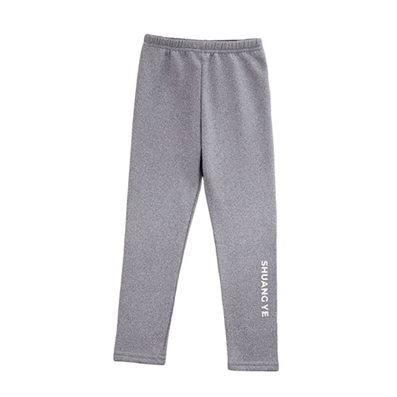 Krdevn Girls Leggings Letters Printed Winter Pants Cozy Stretchy Warm Joggers for Everyday Casual Wear Kids,18-24 Months