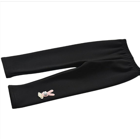 Krdevn Girls Thermal Leggings Girls Lined Leggings Warm Winter Pattern Children Winter Thick Warm Trousers for Toddlers,3-4 Years