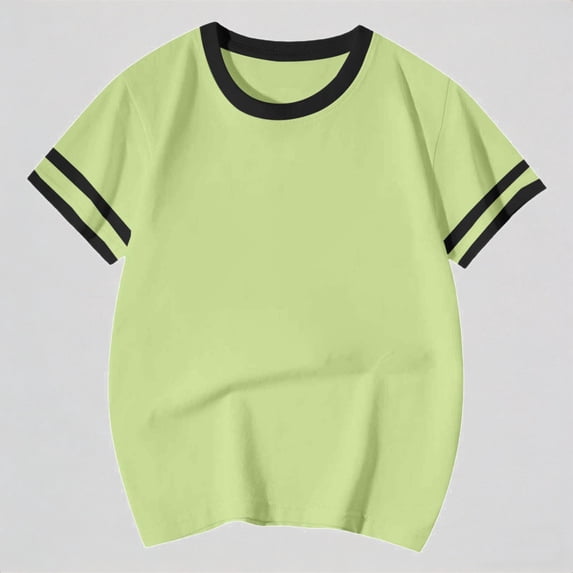 Krdevn Girls Graphic Short Sleeve Tops Casual Summer Tees for Toddler Kids Comfortable Daily Wear Cute Printed Shirts,12-13 Years