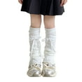thumbnail image 1 of Krdevn Girls Knitted Knee High Leg Warmers, Cross-Tie Loose Socks for Fall Winter, Warm & Cozy Layering,One Size, 1 of 3