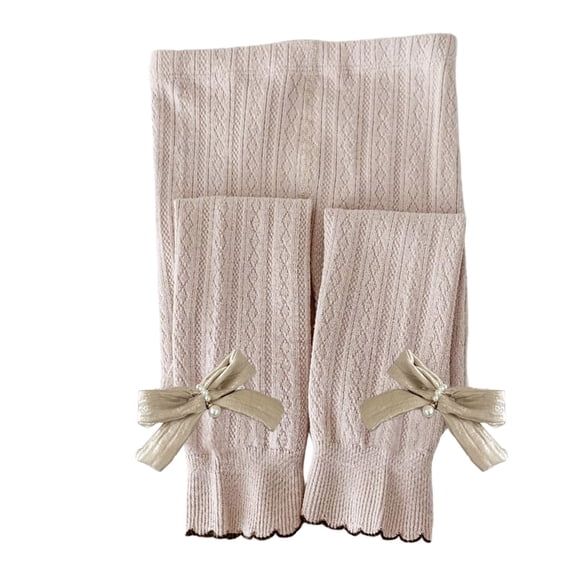 Krdevn Girls Leggings 2Pcs Toddler Girls Tights Pants with Lace Bow Decoration,4-5 Years