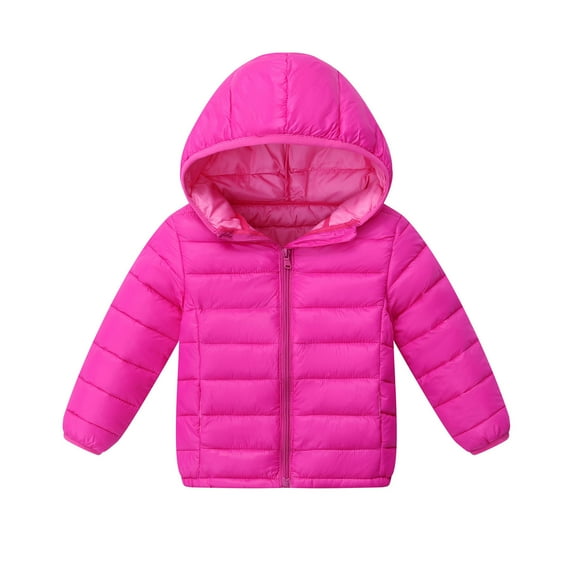 Krdevn Girls Lightweight Down Jacket Warm Winter Coat for Kids with Soft Comfortable Insulation,Fall Clothes,Size:7-8 Years