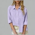 thumbnail image 1 of Krdevn Girls Linen Button Down Shirts Long Sleeve Pocketed Loose Fit Lightweight Casual Tops for Spring Summer,5-6 Years, 1 of 6