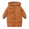 thumbnail image 1 of Krdevn Girls Long Down Coat Warm Winter Jacket with Insulation for Cold Weather Outdoor Activities,Fall Clothes,Size:4-5 Years, 1 of 4