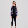 thumbnail image 1 of Krdevn Girls' Long Sleeve One Piece Swimsuit Tropical Leaf Print Full Coverage Rash Guard For Surfing Diving,10-11 Years, 1 of 9
