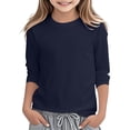 thumbnail image 1 of Krdevn Girls Long Sleeve Rash Guard UPF 50+ Sun Protection Swim Shirt,10-11 Years, 1 of 4
