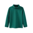 thumbnail image 1 of Krdevn Girls Long Sleeve Turtleneck Top Winter Warm Layering Shirt Soft Comfortable Basic Tee for Children Girls Everyday Wear,13-14 Years, 1 of 3