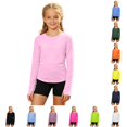 thumbnail image 1 of Krdevn Girls Long Sleeve UPF 50+ Sun Protection Athletic Shirt Finger Holes Sports Tee,7-8 Years, 1 of 6