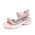 thumbnail image 1 of Krdevn Girls Open-Toe Athletic Sandals Butterfly Glitter Adjustable Straps Sole Comfortable Easy-Clean Summer Casual Outdoor Shoes for Daily Wear,Sizes 9.5-10 Years, 1 of 9