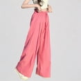 thumbnail image 1 of Krdevn Girls Pants Summer Lightweight Ice Silk Wide Leg Pants Casual Loose Fit Breathable Proof Flowy Trousers for Everyday Wear,10-11 Years, 1 of 7