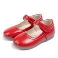 thumbnail image 1 of Krdevn Girls' Patent Leather Mary Jane Flats, Scalloped Edge Princess Dress Shoes, for Weddings, Parties & School Wear,2.5-3 Years, 1 of 8