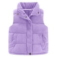 thumbnail image 1 of Krdevn Girls Quilted Vest Winter Warm Padded Sleeveless Jacket Outerwear for Toddlers and Kids Cozy Soft Windproof Cold Weather Apparel,Size:10-11 Years, 1 of 4