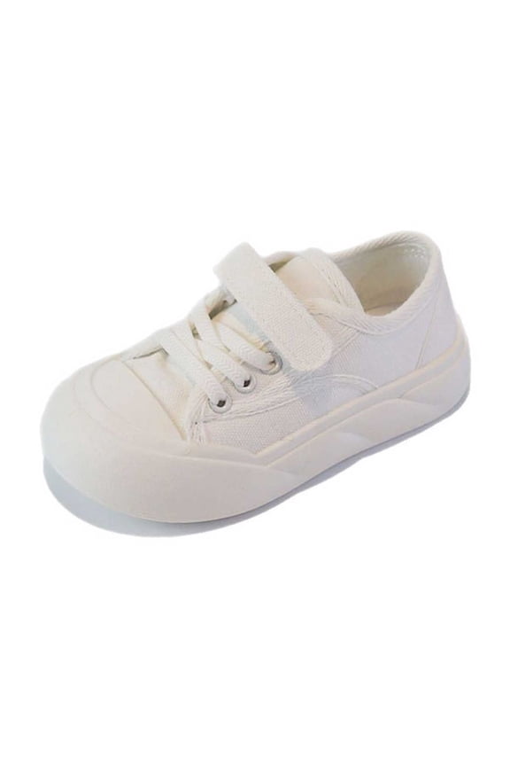 Girls Sneakers Canvas Low Top Casual Shoes for Kids Versatile Design Soft Sole Comfortable Footwear for Play,Baby Shoes Girl,Size:4.5-5 Years