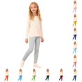 thumbnail image 1 of Krdevn Girls Solid High Waist Full Length Stretch Leggings Soft Knit Casual Bottoms 13-14 Years,Light Gray, 1 of 6