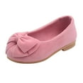 thumbnail image 1 of Krdevn Girls' Velvet Mary Jane Flats, Large Bowknot Decor Soft Sole Casual & Dress Shoes for Toddler Kids,Sizes 1, 1 of 5