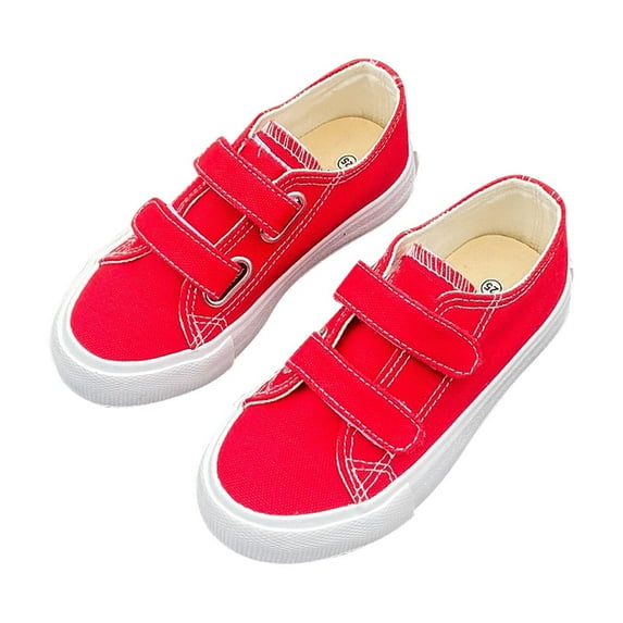 Krdevn Hook Loop Canvas Sneakers for Girls and Boys Soft Shoes,Toddler Girl Shoes,Boys Shoes,Size:8.5-9 Years