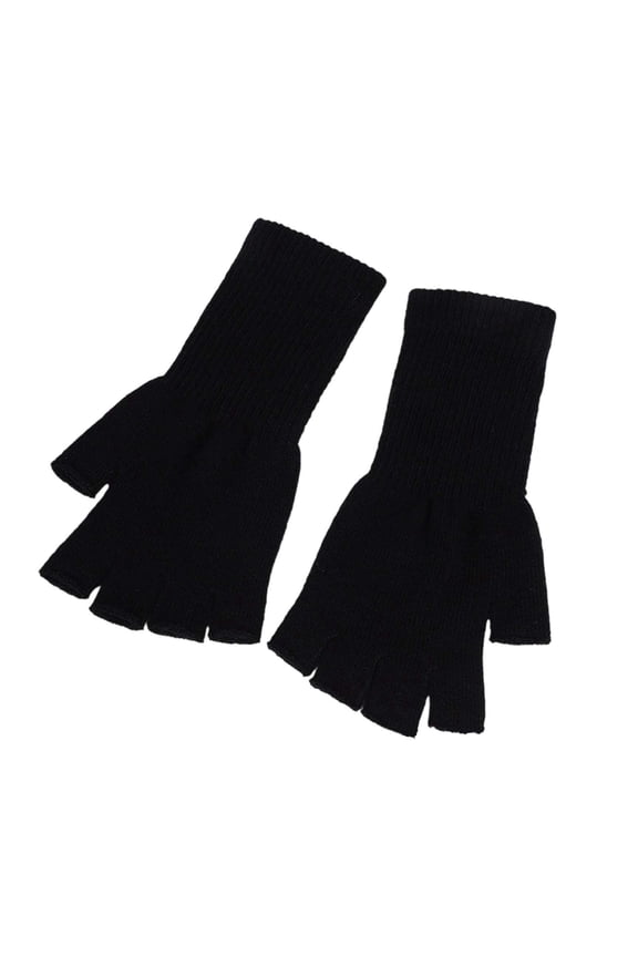 Kids Acrylic Half Finger Gloves Long Sleeve Thermal Mittens for Children Winter Outdoor Play Warm Cold Weather,One Size