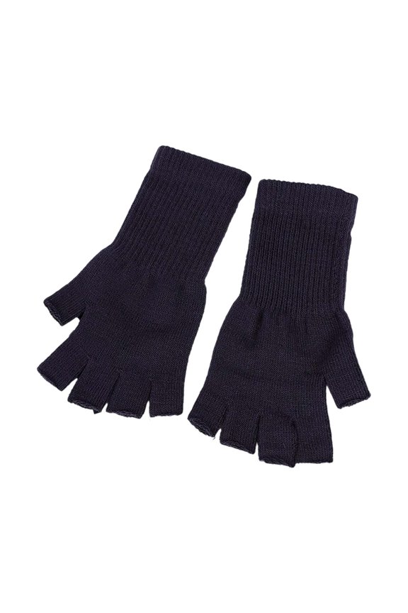 Kids Acrylic Half Finger Gloves Long Sleeve Thermal Mittens for Children Winter Outdoor Play Warm Cold Weather,One Size