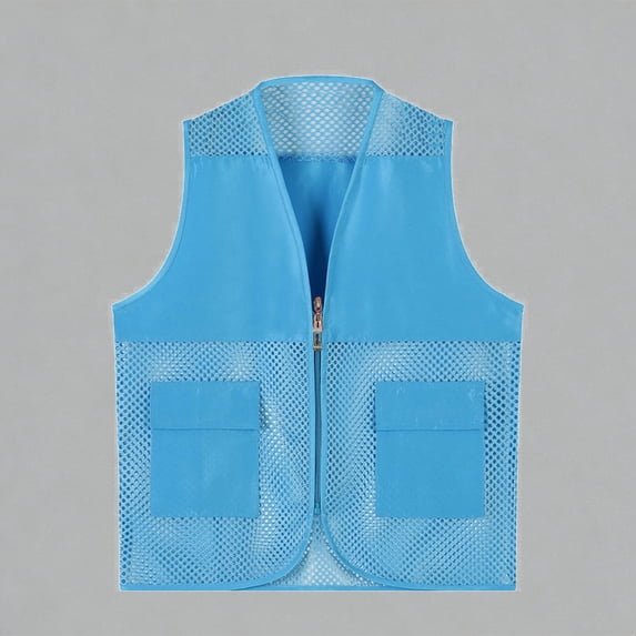 Krdevn Kids & Adults Mesh Breathable Utility Vest With Pockets For Fishing, Photography, Hiking & Outdoor Activities,6-7 Years