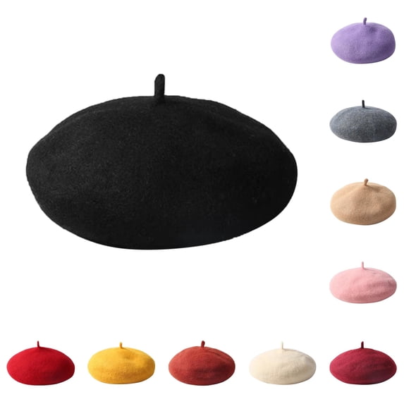 Krdevn Kids Autumn Winter Soft Wool Pumpkin Beret Hat Top Tiny Design Vintage Loose Fit Windproof Warm Casual Unisex Headwear for Toddler Boys Girls