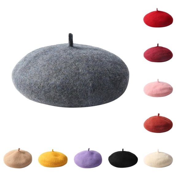 Krdevn Kids Autumn Winter Soft Wool Pumpkin Beret Hat Top Tiny Design Vintage Loose Fit Windproof Warm Casual Unisex Headwear for Toddler Boys Girls