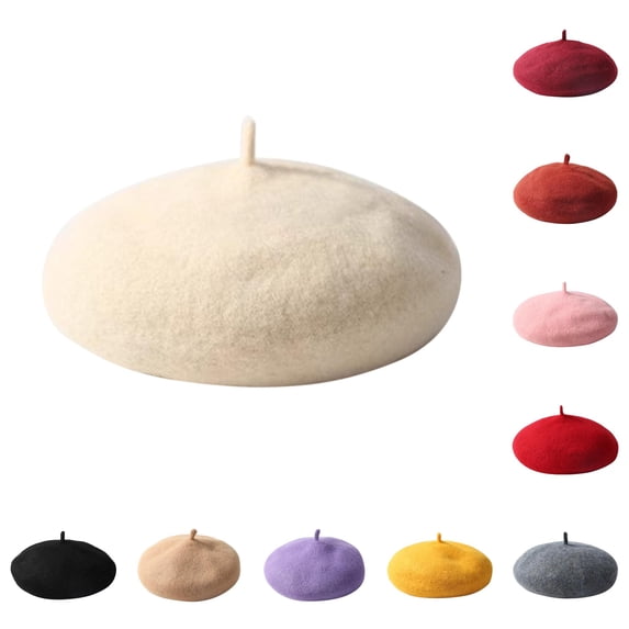 Krdevn Kids Autumn Winter Soft Wool Pumpkin Beret Hat Top Tiny Design Vintage Loose Fit Windproof Warm Casual Unisex Headwear for Toddler Boys Girls