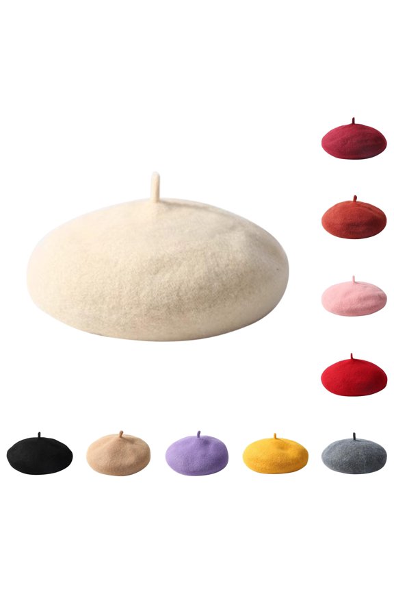 Krdevn Kids Autumn Winter Soft Wool Pumpkin Beret Hat Top Tiny Design Vintage Loose Fit Windproof Warm Casual Unisex Headwear for Toddler Boys Girls