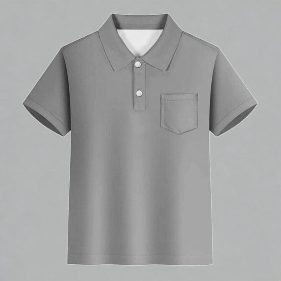 Krdevn Kids Boys Girls Short Sleeve Polo Shirt With Pocket Breathable Cotton Blend Summer Casual School Uniform Top,13-14 Years