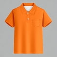 thumbnail image 1 of Krdevn Kids Boys Girls Short Sleeve Polo Shirt With Pocket Breathable Cotton Blend Summer Casual School Uniform Top,9-10 Years, 1 of 4