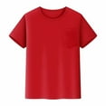 thumbnail image 1 of Krdevn Kids' Breathable Mesh T-Shirt - Soft Short Sleeve Tee with Pocket, Lightweight & Comfortable for Play, School & Everyday Wear,Size:7-8 Years, 1 of 3