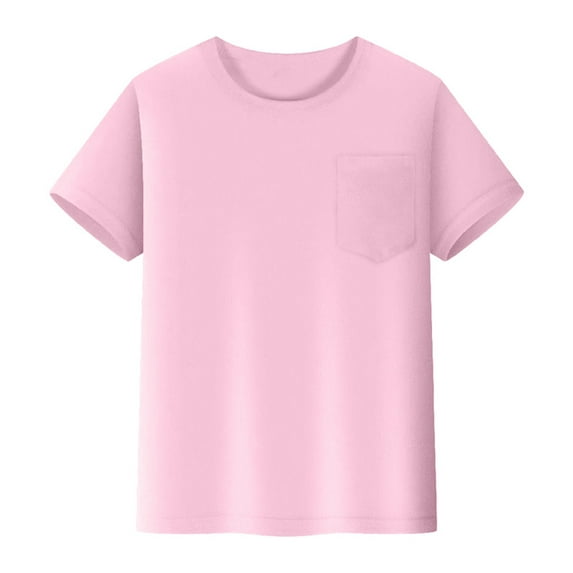 Krdevn Kids' Breathable Mesh T-Shirt - Soft Short Sleeve Tee with Pocket, Lightweight & Comfortable for Play, School & Everyday Wear,Size:7-8 Years